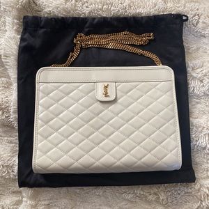 Saint Laurent Victoire Baby Clutch • Color: Blanc Vintage